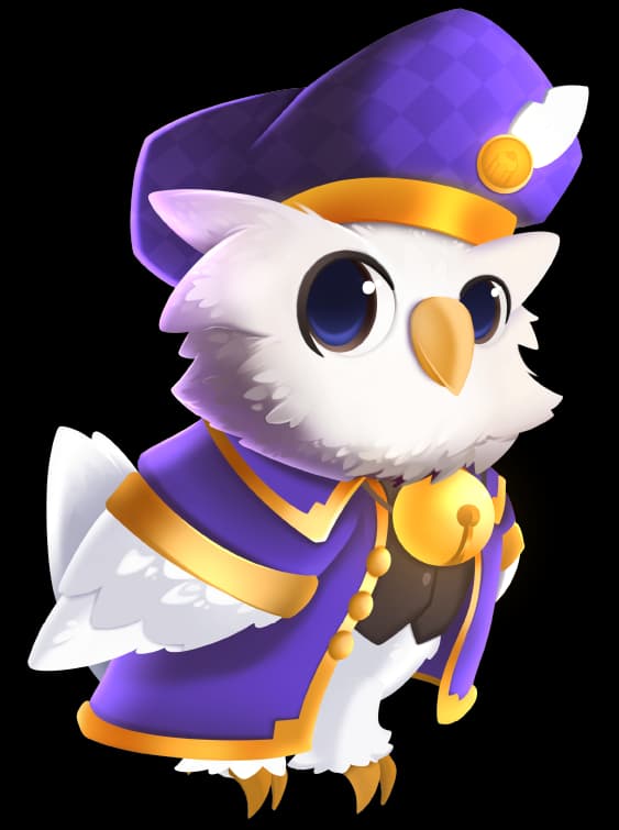 Owl character illustration