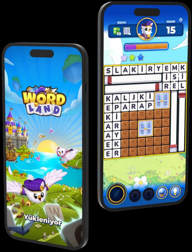 Word Land gameplay phone mockup
